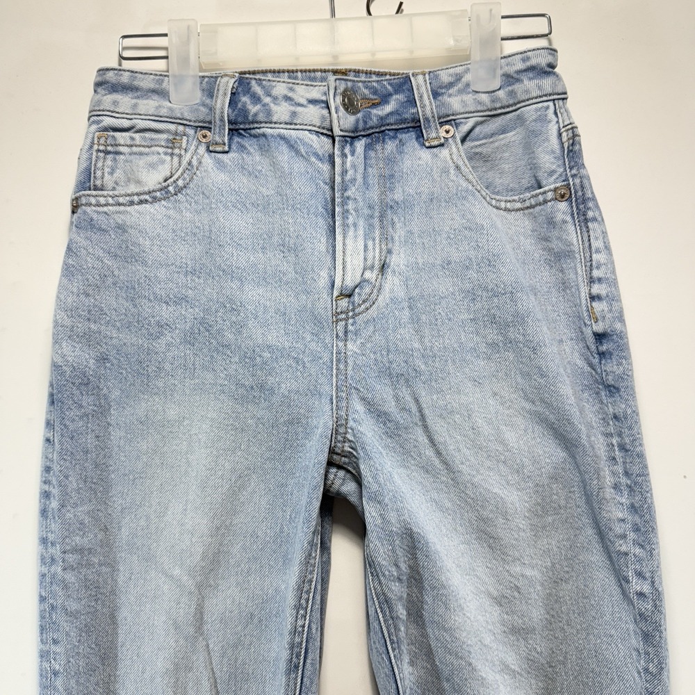 American Eagle Mom Jeans Stretch Light Wash Tapered Women's Size 0 - Picture 3 of 15